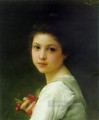 Retrato de una joven con cerezas retratos de niñas realistas Charles Amable Lenoir